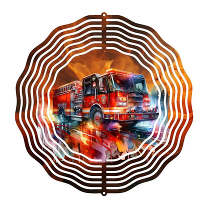 Fiery Heroism: Unveiling a Mesmerizing Fire Truck Wind Spinner! - wind spinner