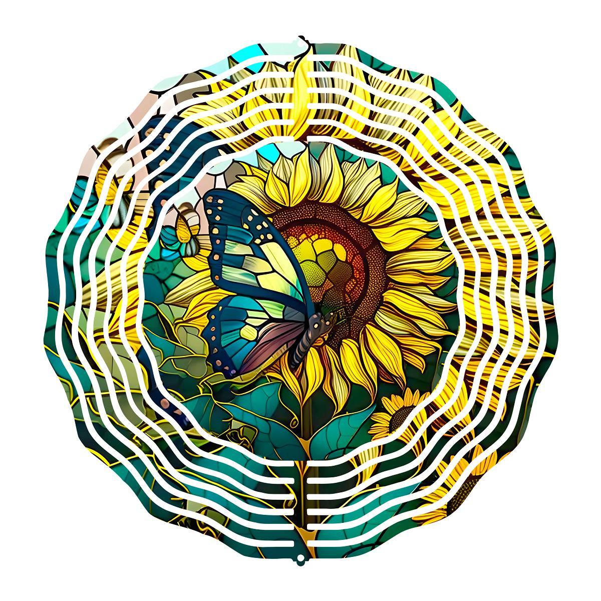 Fluttering Beauty: Nature's Whirling Delight - a Wind Spinner with 5 design choices - Kimmie's Creations L.L.C.