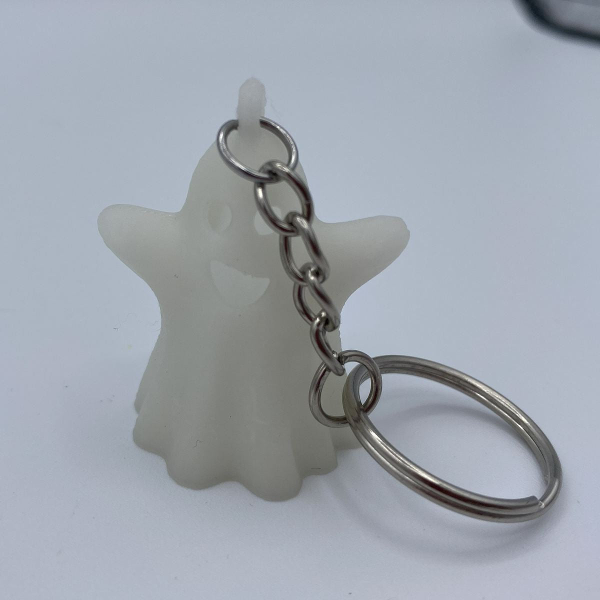 GlowingCuteFriendlyGhostrainbowkeychain - Kimmie's Creations L.L.C.