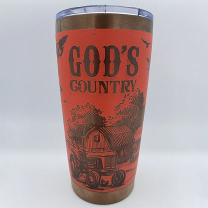 God's Country Engraved Tumbler