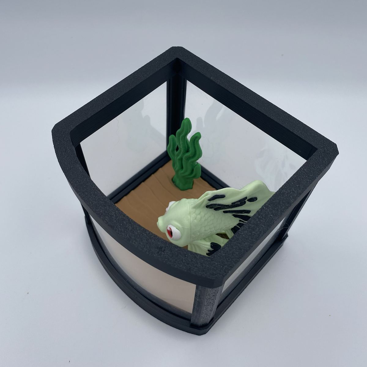 Betta fish aquarium 3D printed diorama