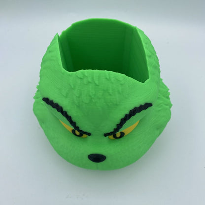 Grinch Bust BBW soap holder 3D printed Christmas decor