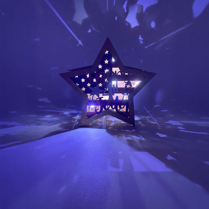 USA Themed Star shape led Lanterns
