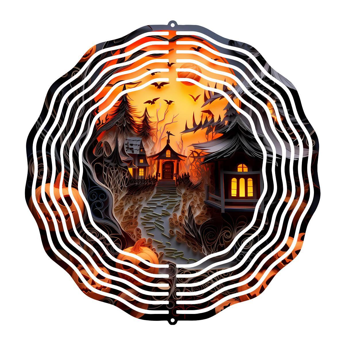 Spooky Spectacle: Haunted House-Inspired Wind Spinner! - wind spinner