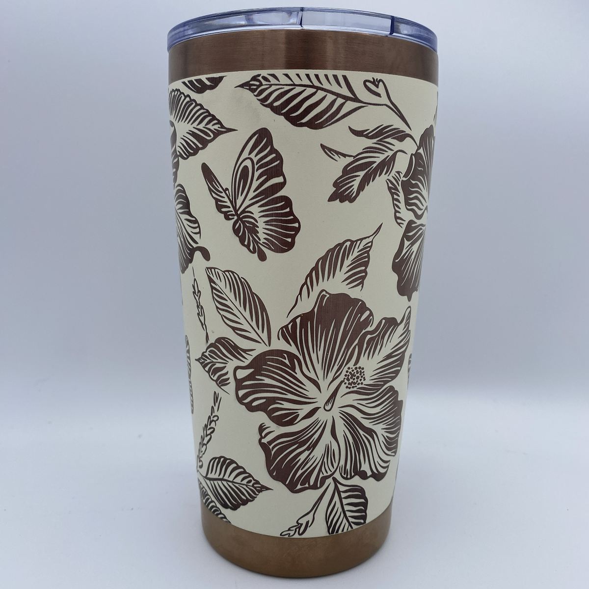 Hibiscusphoto3creamwithcopperbacking - Kimmie's Creations L.L.C.