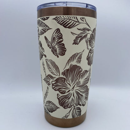 Hibiscusphoto3creamwithcopperbacking - Kimmie's Creations L.L.C.