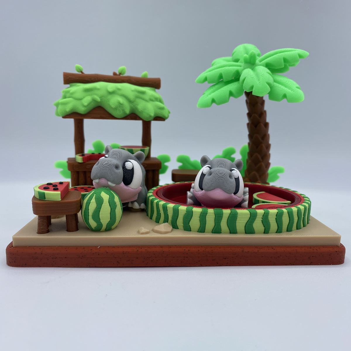 Hippo Watermelon Resort 3D printed playset