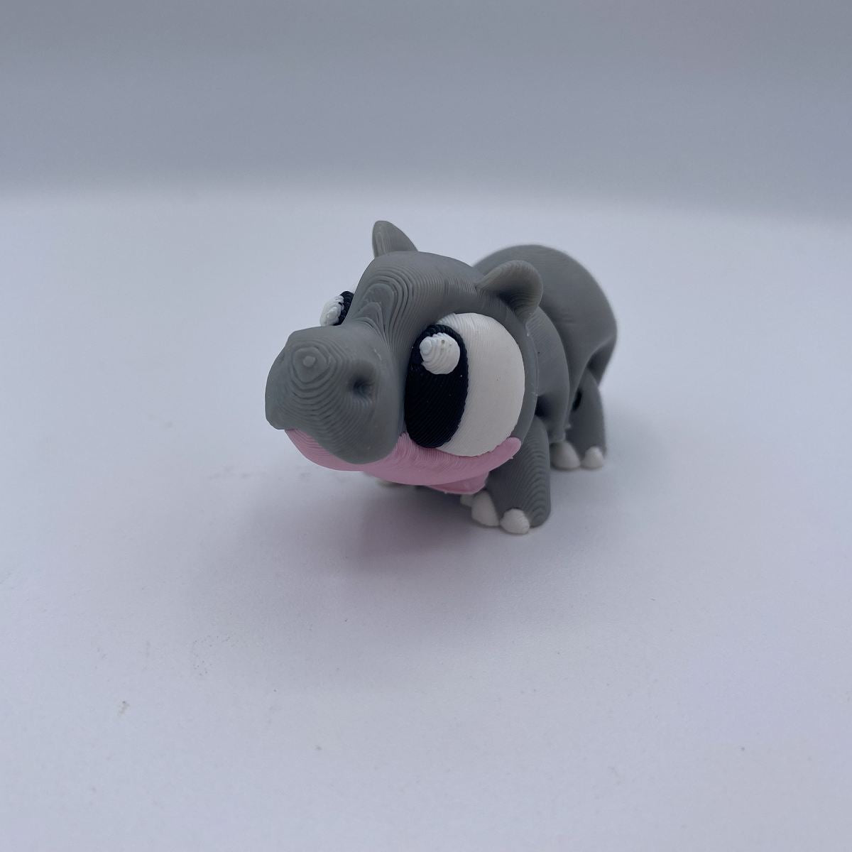 Poseable hippos with watermelon resort diorama