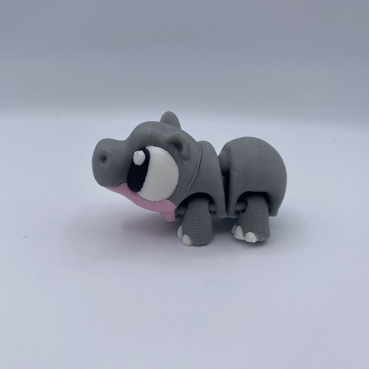 Poseable hippos with watermelon resort diorama