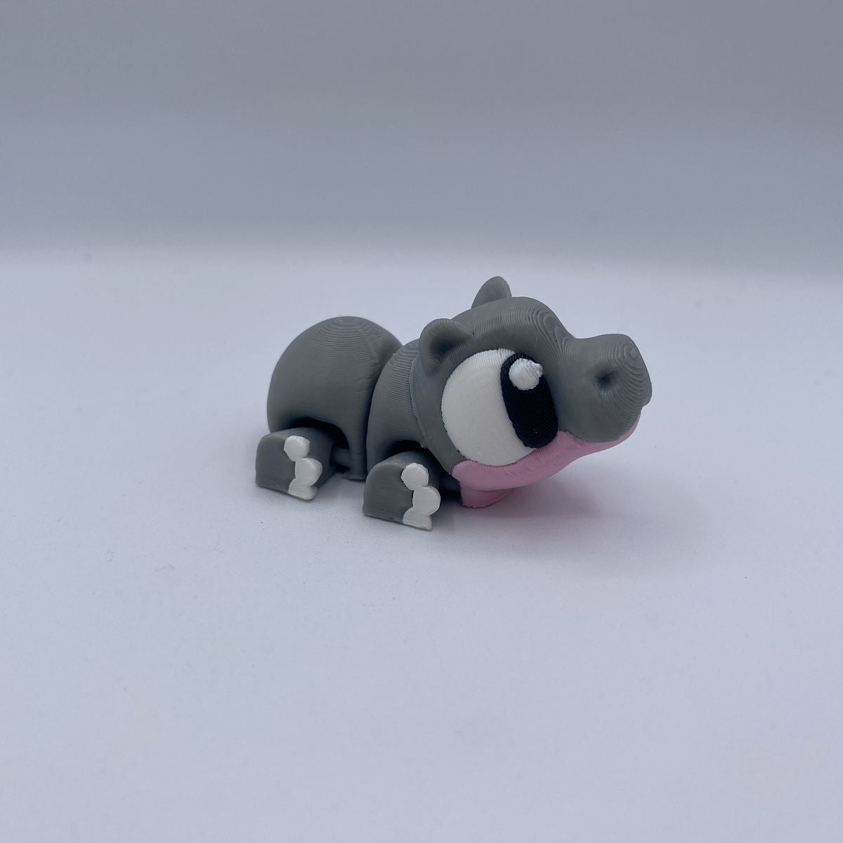 Poseable hippos with watermelon resort diorama