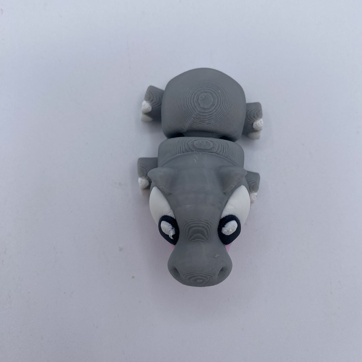 Poseable hippos with watermelon resort diorama