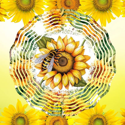 Buzzing Beauty: Graceful Whirling Honeybee Delights - wind spinner