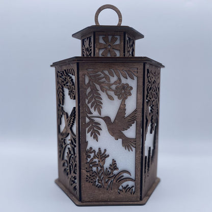 Hummingbird Lantern with Cupola and a flameless candle (PICS)