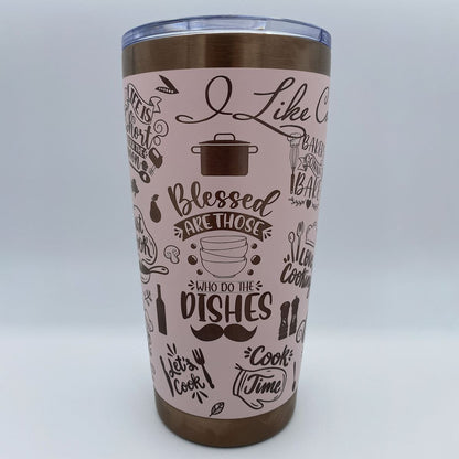 Kitchen Fun Engraved Tumbler - 20oz Stainless Steel