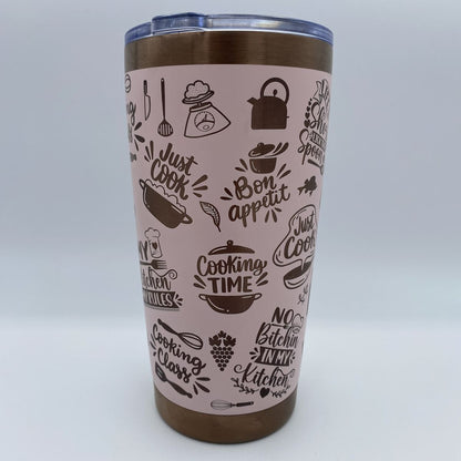 Kitchen Fun Engraved Tumbler - 20oz Stainless Steel