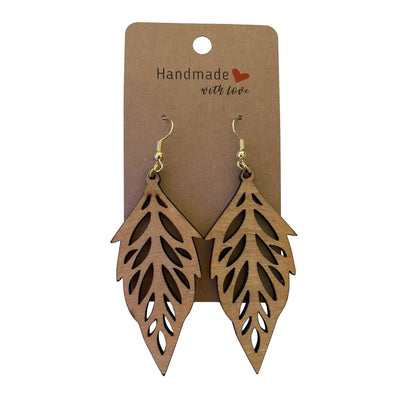 Geometric Wooden Earring Design - Kimmie's Creations L.L.C.