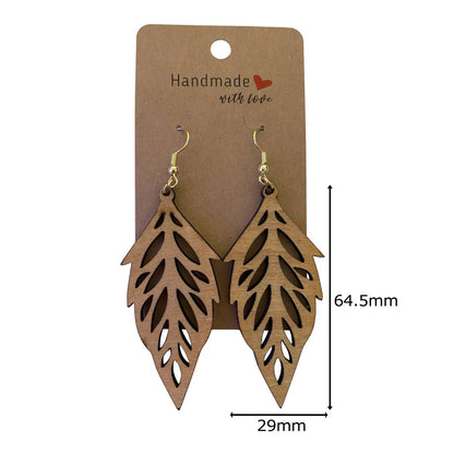Geometric Wooden Earring Design - Kimmie's Creations L.L.C.