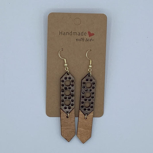 Dangle Laser Cut Wooden Earrings (weight)