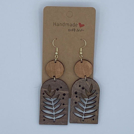 Dangle Laser Cut Wooden Earrings