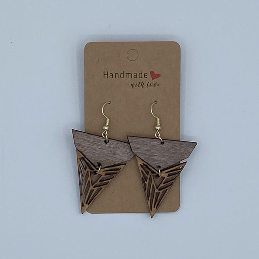 Dangle Laser Cut Wooden Earrings