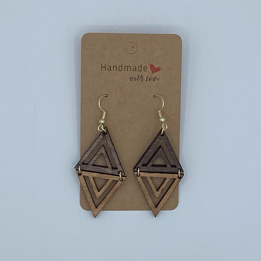 Dangle Laser Cut Wooden Earrings