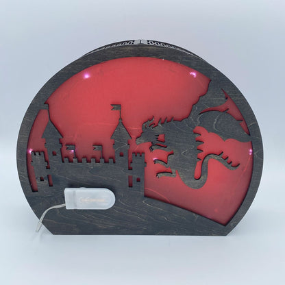 Dragon Castle Attack LED strip Dome Lantern