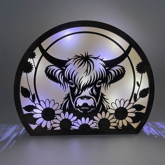Highland Cow Dome Lantern