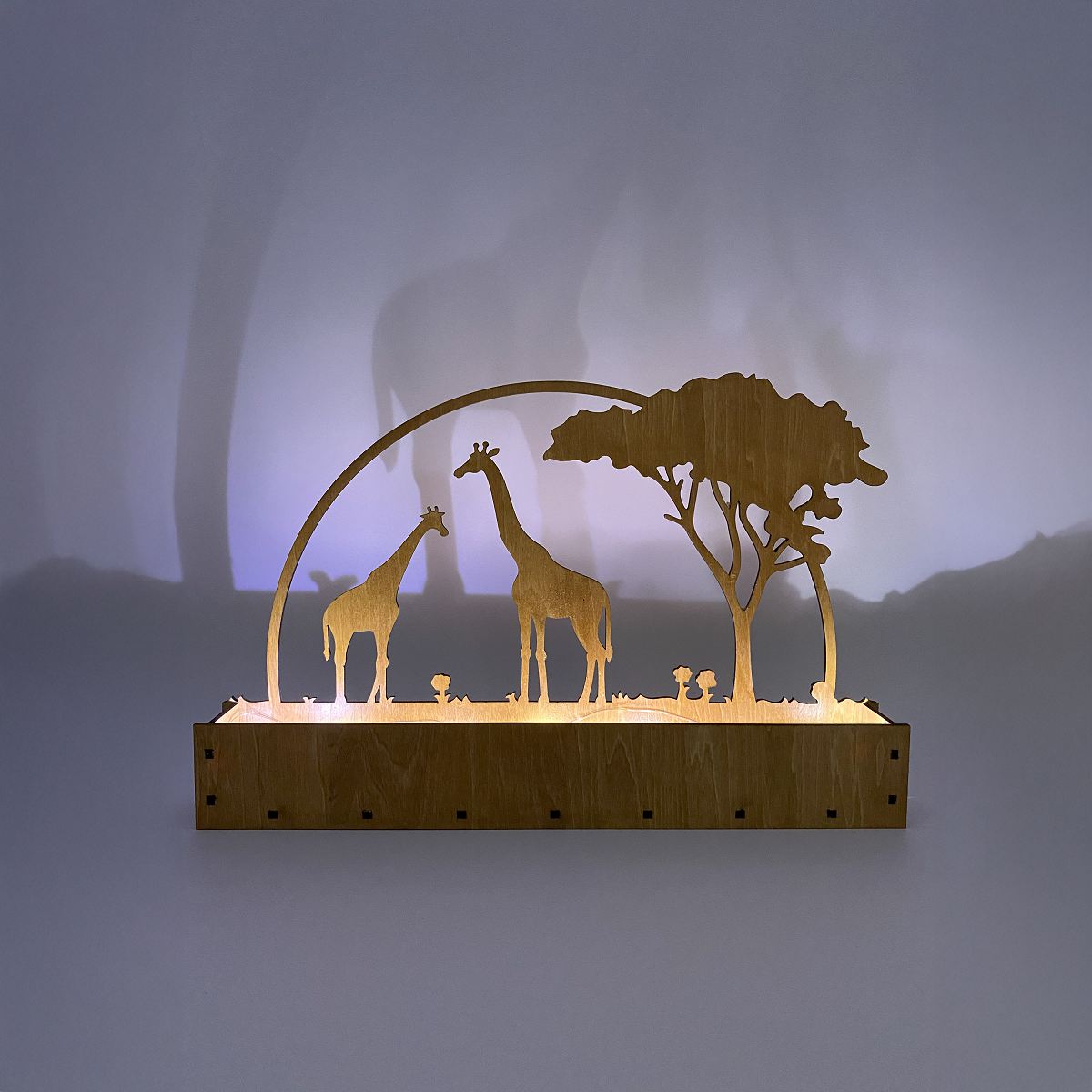 LCLT145-GiraffesLightboxfrontilluminated - Kimmie's Creations L.L.C.