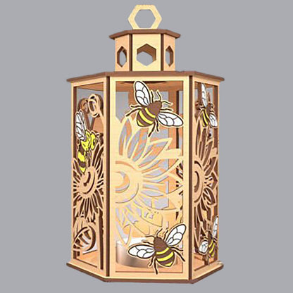 Bee Lantern Cupola Design with a flameless candle and 10 design choices - Kimmie's Creations L.L.C.