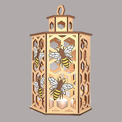 Bee Lantern Cupola Design with a flameless candle and 10 design choices - Kimmie's Creations L.L.C.