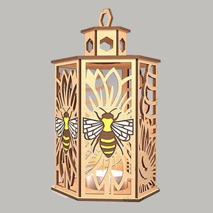 Bee Lantern Cupola Design with a flameless candle and 10 design choices - Kimmie's Creations L.L.C.