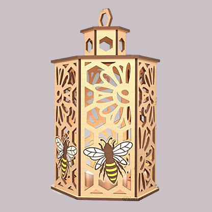 Bee Lantern Cupola Design with a flameless candle and 10 design choices - Kimmie's Creations L.L.C.