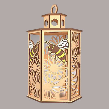 Bee Lantern Cupola Design with a flameless candle and 10 design choices - Kimmie's Creations L.L.C.