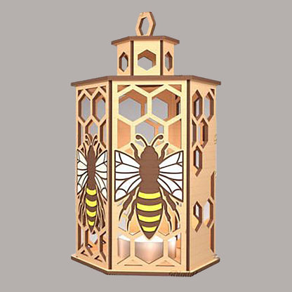 Bee Lantern Cupola Design with a flameless candle and 10 design choices - Kimmie's Creations L.L.C.