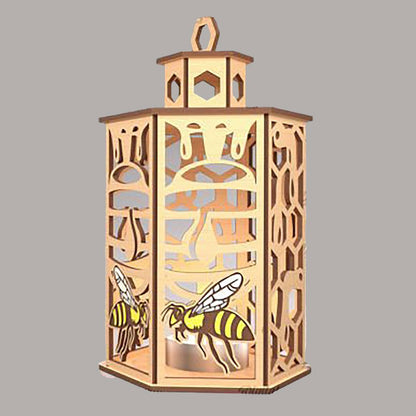 Bee Lantern Cupola Design with a flameless candle and 10 design choices - Kimmie's Creations L.L.C.
