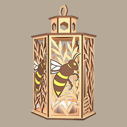 Bee Lantern Cupola Design with a flameless candle and 10 design choices - Kimmie's Creations L.L.C.