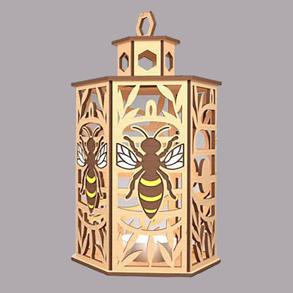 Bee Lantern Cupola Design with a flameless candle and 10 design choices - Kimmie's Creations L.L.C.