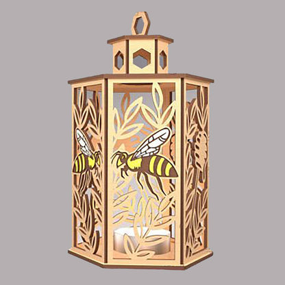 Bee Lantern Cupola Design with a flameless candle and 10 design choices - Kimmie's Creations L.L.C.