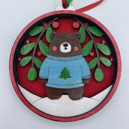 Christmas Themed Ornaments Laser Cut