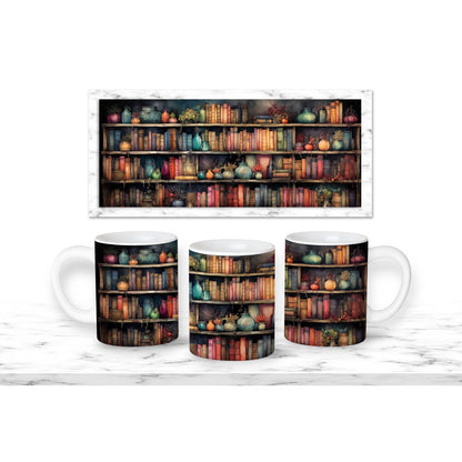 Library Books and Bookshelves Mugs - 01 / 11 oz - mug