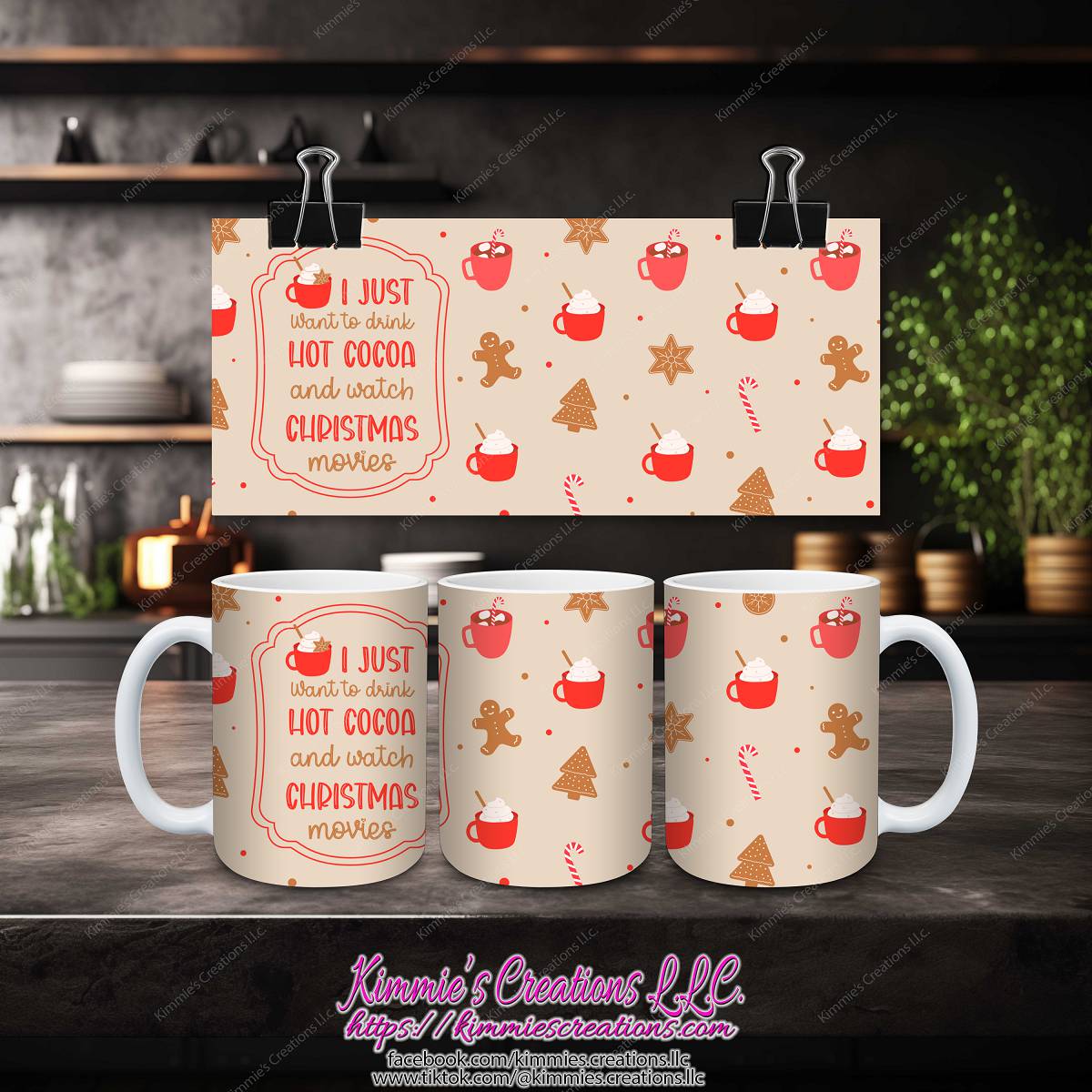 Get Cozy This Christmas: Sip Hot Cocoa and Watch Movies Mug! - mug