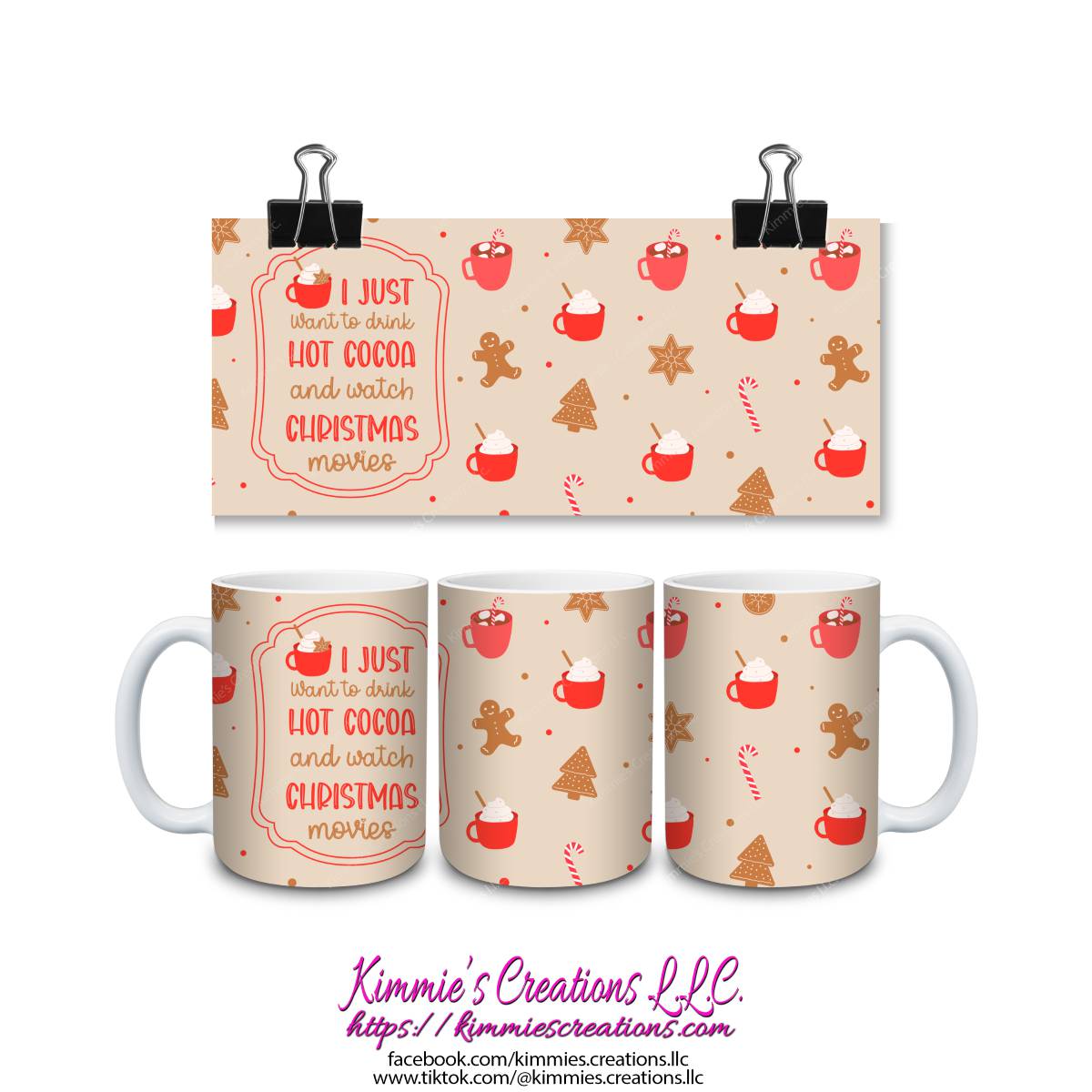 Get Cozy This Christmas: Sip Hot Cocoa and Watch Movies Mug! - mug