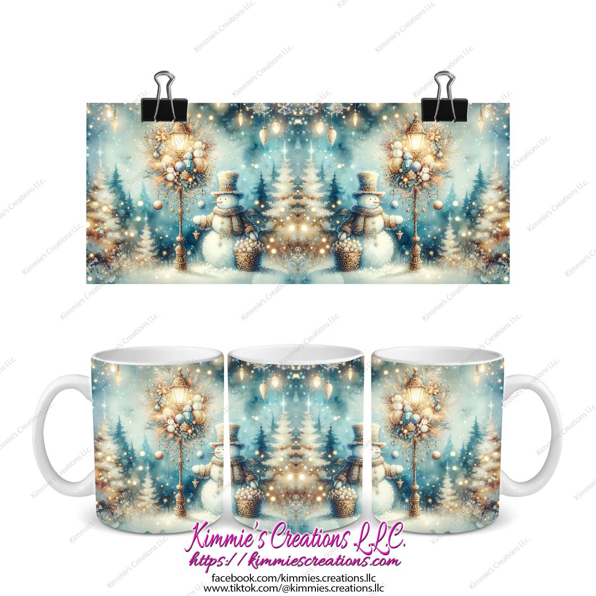 Vintage design Snowman Mug - Kimmie's Creations L.L.C.