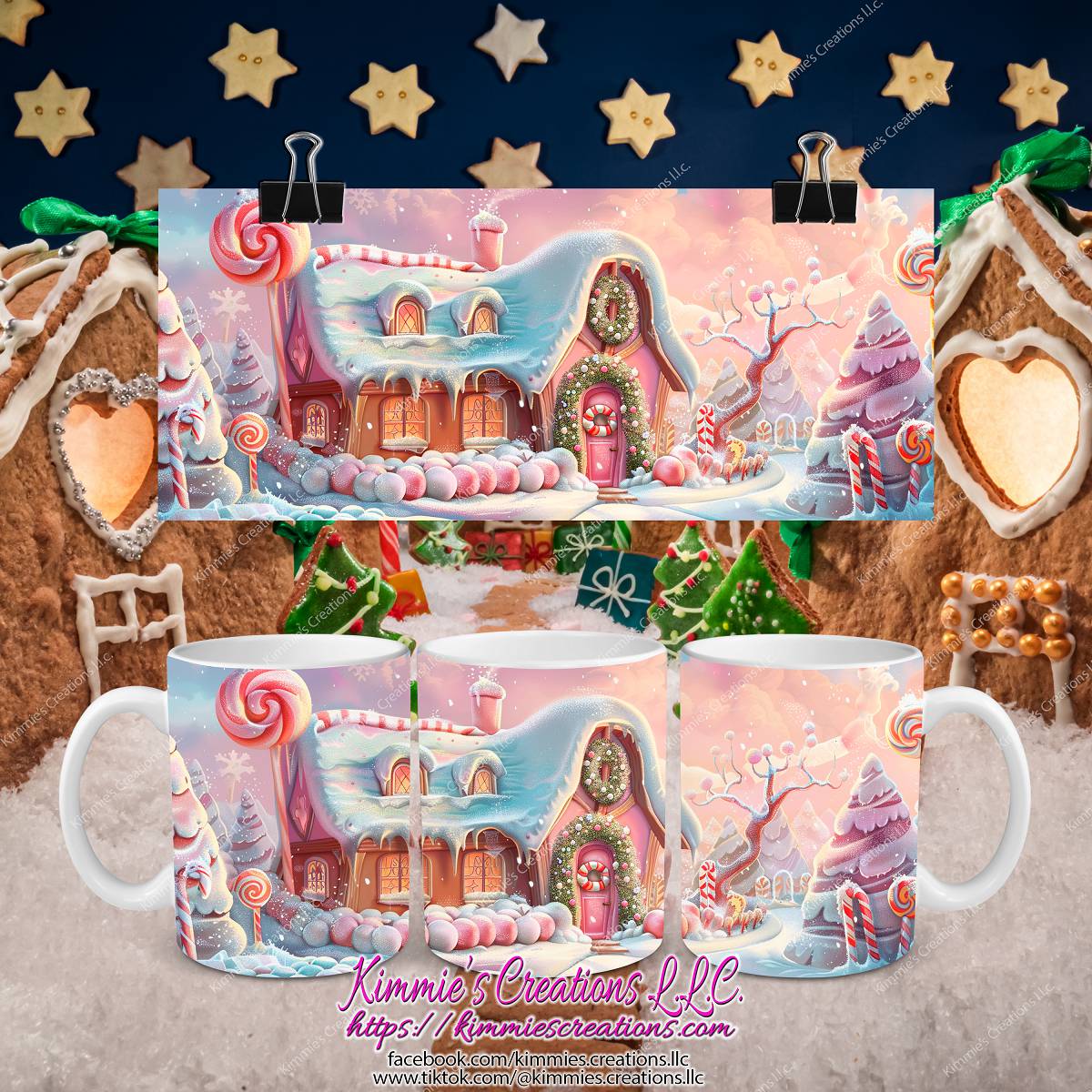 Candy Cane Lane Ceramic Christmas Mug - mug