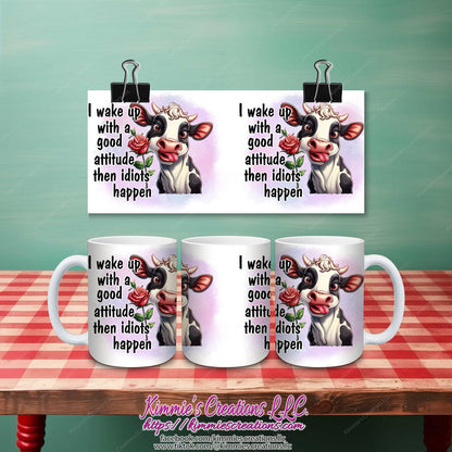 I Wake Up with a Good Attitude then Idiots Happen Mug - Kimmie's Creations L.L.C.