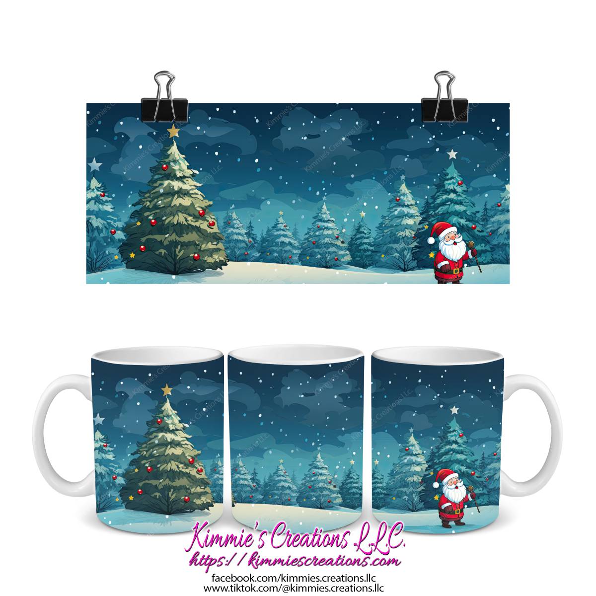 Several Christmas Designs on Mugs - mug