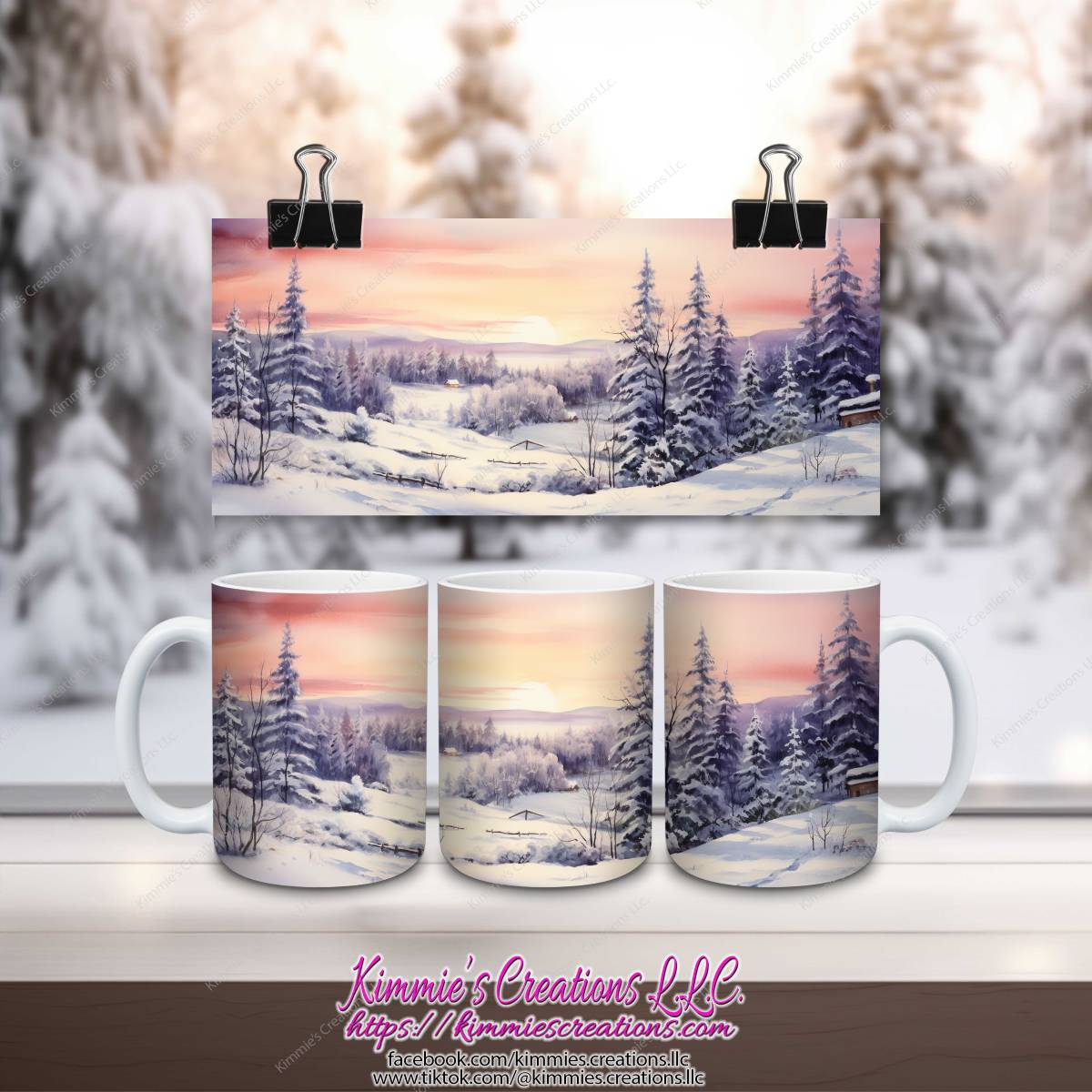 Watercolor Countryside Art Mug - mug