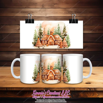 Gingerbread House Mugs - 01 / 11 oz - mug