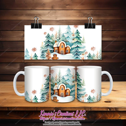 Gingerbread House Mugs - 02 / 11 oz - mug