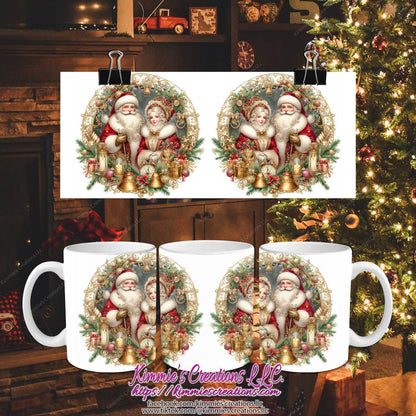 Vintage Mr & Mrs Claus Mug design - mug